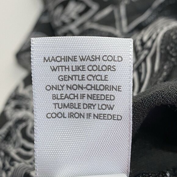 J Jill Wearever Midi Skirt Smooth Fit Black Gray Floral Size Small Stretchy - Picture 8 of 8